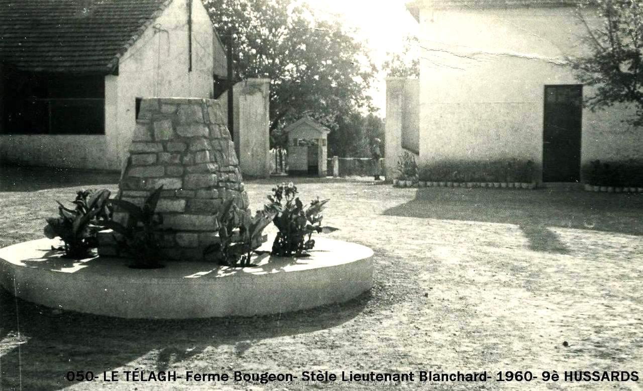 050- Le Telagh- Ferme bougeon- Stele Lieutenant Blanchard- 1960.jpg